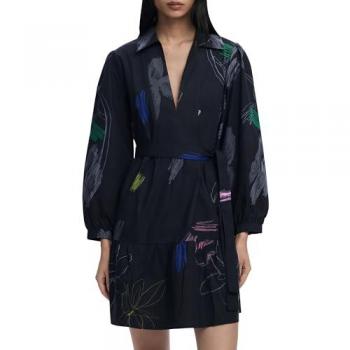 Vestito Da Giorno Desigual Pisos 25WWVW06 Nero Regular Fit