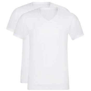 T‑shirt Homme Col V – Double Pack Blanc