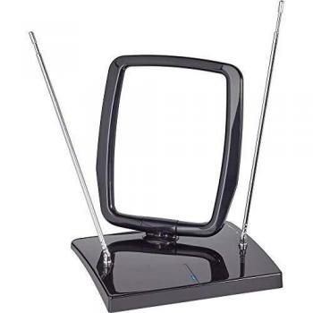 Renkforce 29310C Indoor DVB‑T/T2 Antenne mit 15 dB Signalverstärkung – Schwarz