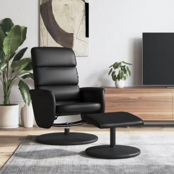 Fauteuil Prolenta Luxe Inclinable Noir Similicuir à Accoudoirs Ajustables