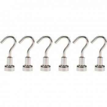 6 Pcs Magnetic Hooks for Strong Storage and Organization
