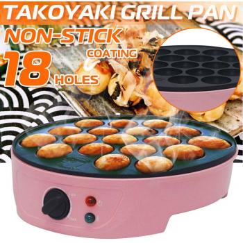Máquina de Takoyaki eléctrica Maruko, 750W, 18 agujeros, utensilio de cocina