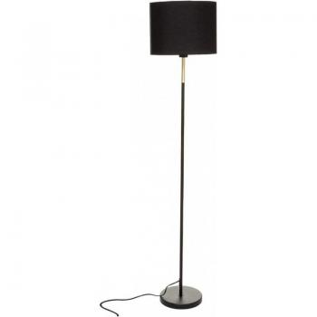Lampadaire droit Jule en métal noir et doré H 150 cm