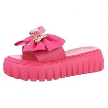 Ital-Design Plateausandaletten Mules für Damen in Pink