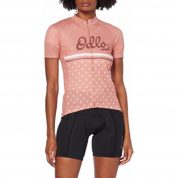 Camiseta de Manga Larga para Mujer Odlo con Cuello Alto, Faded Rose-Retro, Extra-Small