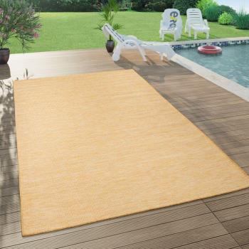 Tapis Tissé Jaune pour Salon et Terrasse [80x150 cm]