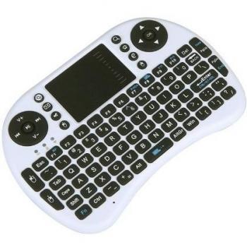 Teclado inalámbrico KKMoon 2.4 GHz con Touchpad QWERTY, Blanco