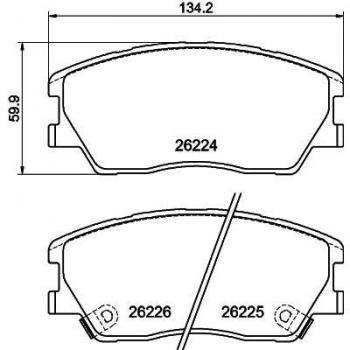 Hella 8DB 355 040591 Brake Pad Set