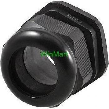 22mm-32mm Cable Gland PG36, Black Plastic, IP67 Waterproof