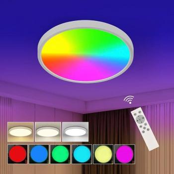 Panel LED RGB Impermeable IP54 30×2.5 cm con Mando