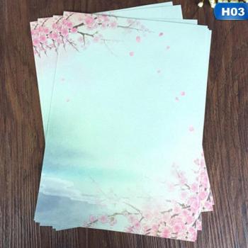 Set de cartas de papel con sobres, 8 piezas, estilo europeo