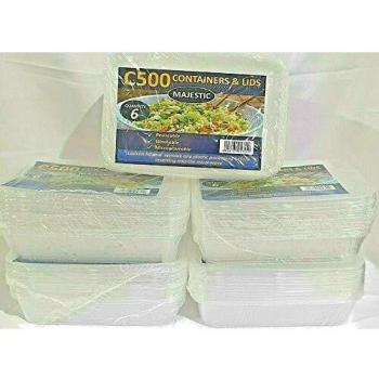 Majestic 500ml Microwaveable Food Containers with Lids