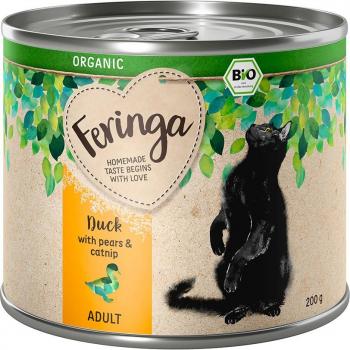 Feringa 6x200g Eend met Peer en Kattengras Natvoer