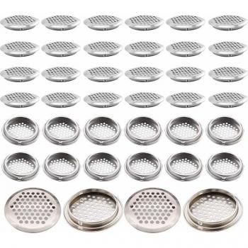 Évents circulaires inox 53 mm – Pack complet de 40