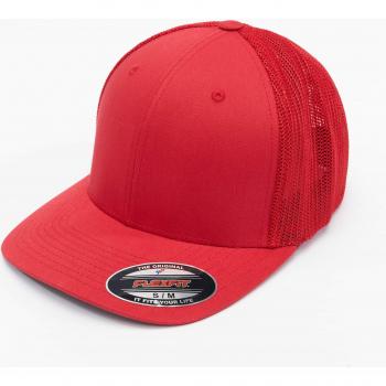 Červená trucker kšiltovka s meshem