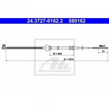 ATE Cavo Freno 24.3727-0162.2