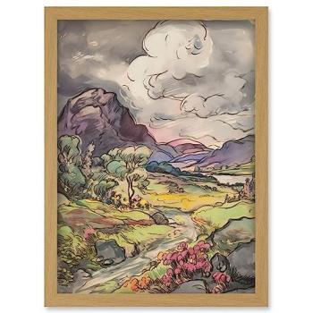 Artery8 Mountain Mist – Light Oak A4 Framed Art Piece