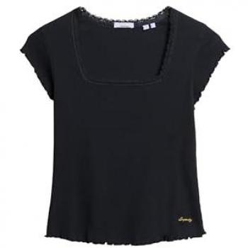 Camiseta Athletic Essential de Superdry para Mujer, Escote Cuadrado