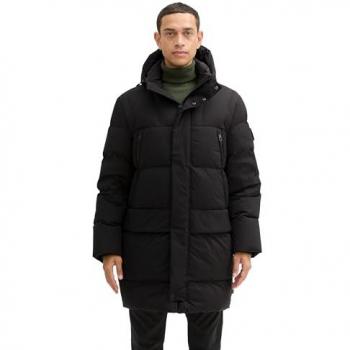 TOM TAILOR Herren Wintermantel, wasserabweisend, schwarz, Gr. XL