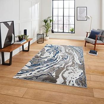 Apollo GR584 Contemporary Grey/Navy Rug