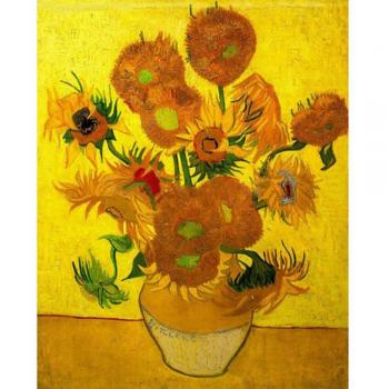 Van Gogh Sunflower Cross‑Stitch Diamond Painting – Complete DIY, 20×30 CM