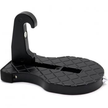Gancho de puerta con función de pedal y martillo de seguridad