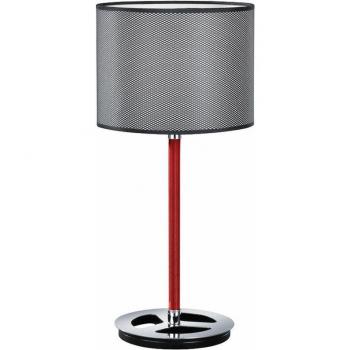 Lampada da lavoro cromata in metallo, interruttore laterale, connettore E27 e set di luci a LED