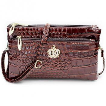 Bolsos Bandolera Doble Cremallera para Mujer Crown