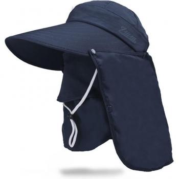 Women’s Anti-UV Sun Hat with Detachable Face Shield for Camping and Fishing