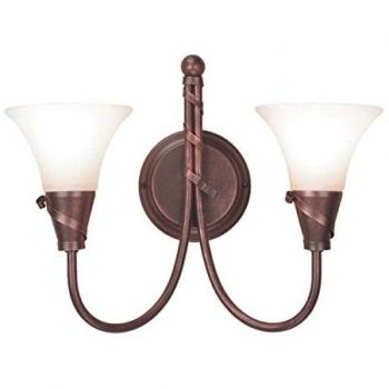Elstead Lighting, Wandleuchte Emily E14 2-fach Kupfer Patina