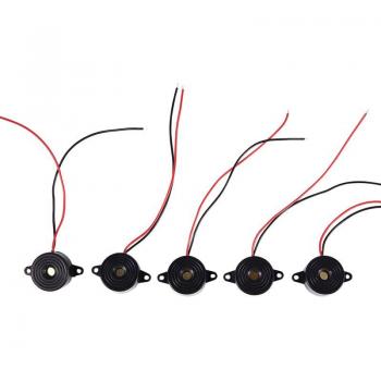Dispositif d’Alerte Sonore 5 unités, 85 dB, DC 3‑24 V, Noir, 23x12 mm