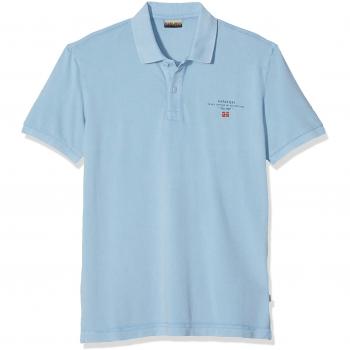 Napapijri Herren Poloshirt Elbas 2 N0YIJ5, Herrenpolohemd, Größe Large, Farbe Blau (Dusk Light Blue I67)