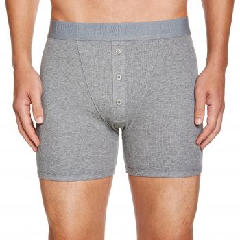 Levi's Herren Retroshorts 300LS LONG BOXER 1P, Einfarbig, Gr. Medium, Grau