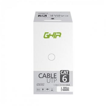 Bobina Ghia Cable UTP Cat6 305M CCA Gris 23 AWG