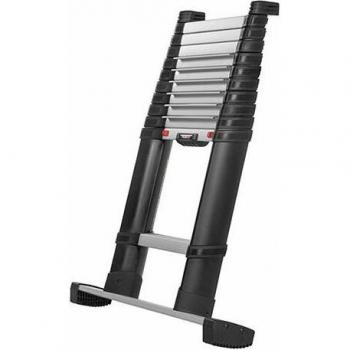 Scala Telescopica 3,50 m con Sbarra Stabilizzatrice, 11 Gradini Larghi 80 mm – TEL‑70235WSML