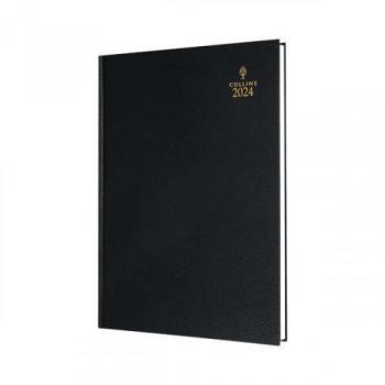 Collins A5 Day Per Page Diary Black 2024