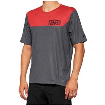 Maillot de vélo à manches courtes 100% Airmatic Gris Rouge taille M