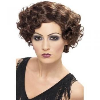 Ladies’ Brown Flapper Wig, One Size, 20s Look