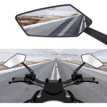 Miroirs rétroviseurs noirs universels pour motos
