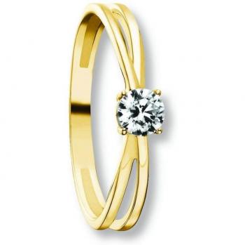 ONE ELEMENT: Zirkonia Ring in 333 Gelbgold – Damenaccessoire