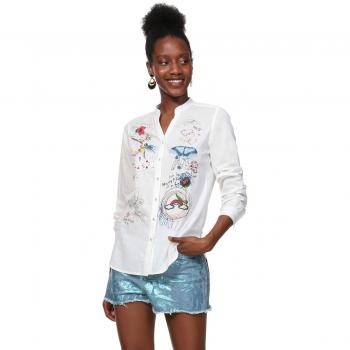 Camisa Desigual de Manga Larga COLORME para Mujer Blanca