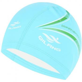 Casquette de piscine solide en bleu
