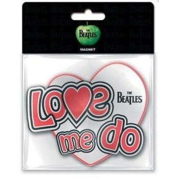 Rubber Fridge Magnet Beatles : Rouge/Blanc