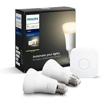 Kit de démarrage Philips Hue White 2 Ampoules E27 9,5W + Pont Bluetooth