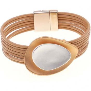Joyería Bohemia: Brazalete de Cuero y Metal