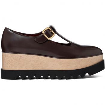 Stella McCartney Flâneurs de Style Charles IX – Brun Intemporel, Bride en T, Platform – Sneak‑Elyse