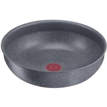 Wok 26 cm Tefal Ingenio Natural Force – Gris, Induction, Antiadhésif, Empilable, Compatible lave-vaisselle, Fabrication française