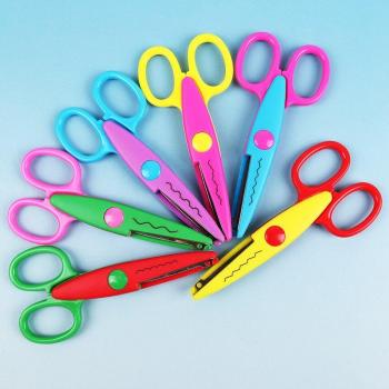 6 PCS Metal and Plastic Craft Scissors for Scrapbooking