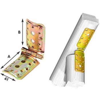 Panneau de fixation en acier pour poteaux bois – 10 x (61x98x98 mm)
