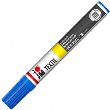 Marabu Textilmalstift azurblau, Strichstärke 2-4 mm